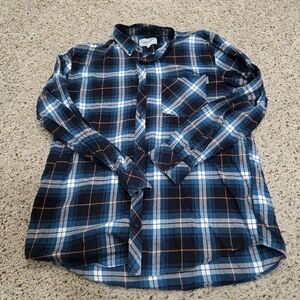 Carhartt Men's Blue Plaid Casual Button Down Shirt